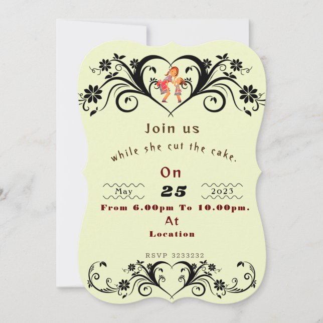 Mom's  birthday invitation (Front)