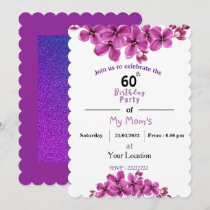 Mom's birthday invitation