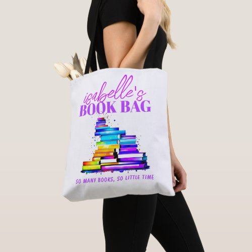 Moms Birthday Reading Book Lovers Personalized Tote Bag