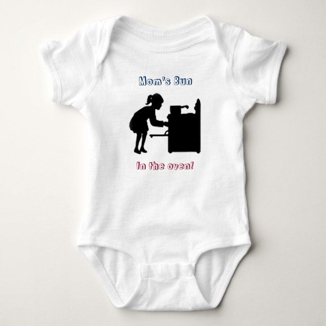 Mom's Bun in the Oven Baby Bodysuit (Front)