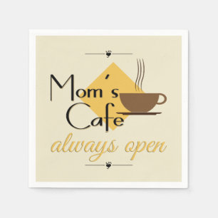 Mom's Cafe Always Open Paper Napkins