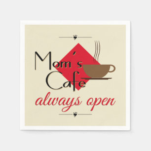 Mom's Cafe Always Open Paper Napkins