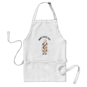 Mom's Cafe Coffee Bean Technology Science Shop Adult Apron