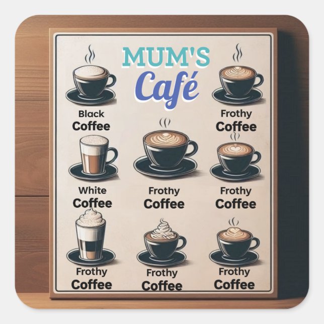 Mom's Cafe Postcard Square Sticker (Front)