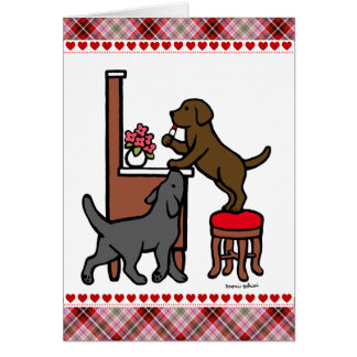 Mom's Chocolate Lab and Black Lab