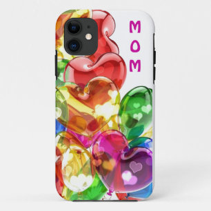 Mom's colorful Heart iPhone Case