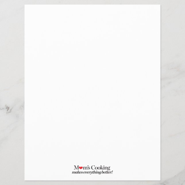 Mom's Cooking Makes Everything Better Flyer (Front)