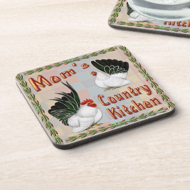 Mom's Country Kitchen Beverage Coaster (Left Side)