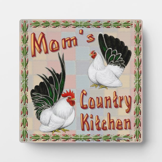 Mom's Country Kitchen Plaque (Front)