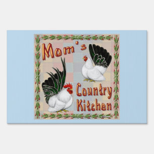 Mom's Country Kitchen Sign