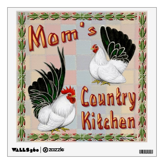 Mom's Country Kitchen Wall Decal (Front)