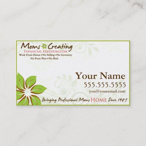 Moms Creating Financial Freedom Business Card