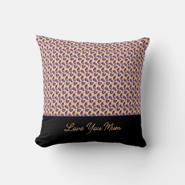 Mom's Cute and Awesome Leopard Pattern  Throw Pillow (Front)
