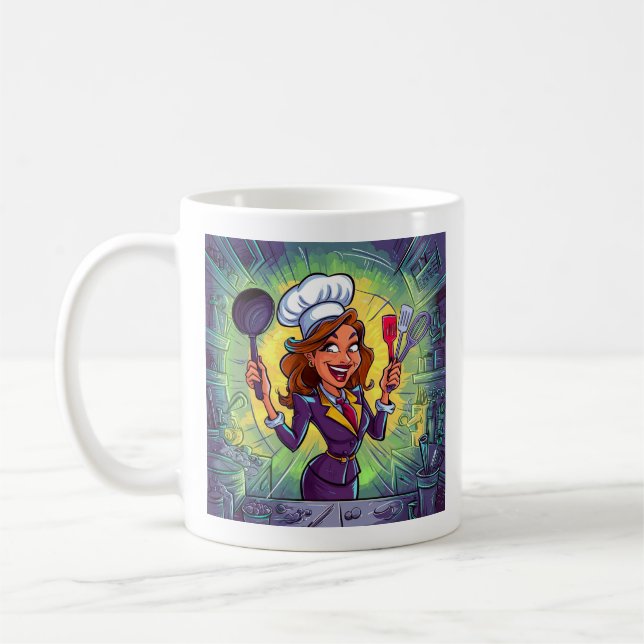 Mom's Cute and Funny Kitchen  Coffee Mug (Left)