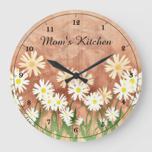 Mom's Daisy Kitchen Clock