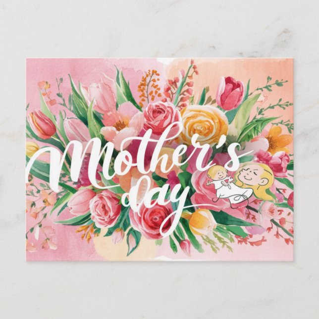 Mom's Day Designs  Holiday Postcard (Front)