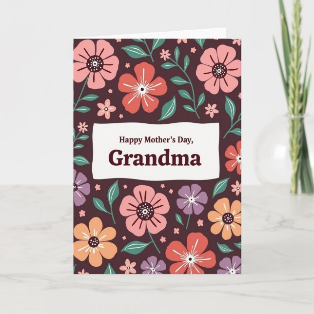 Moms Day Flowers Card (Front)