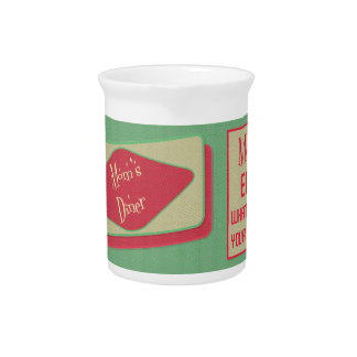 Moms Diner 1950s design Beverage Pitcher