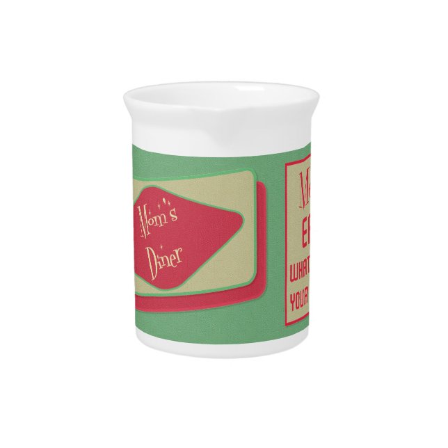 Moms Diner 1950s design Beverage Pitcher (Front)