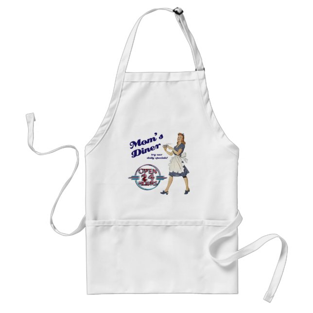 Mom's Diner Adult Apron (Front)