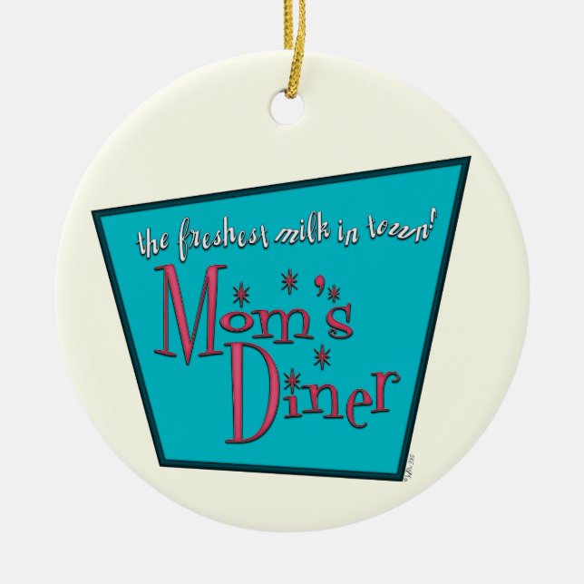 Moms Diner: Breastfeeding Ceramic Ornament (Front)