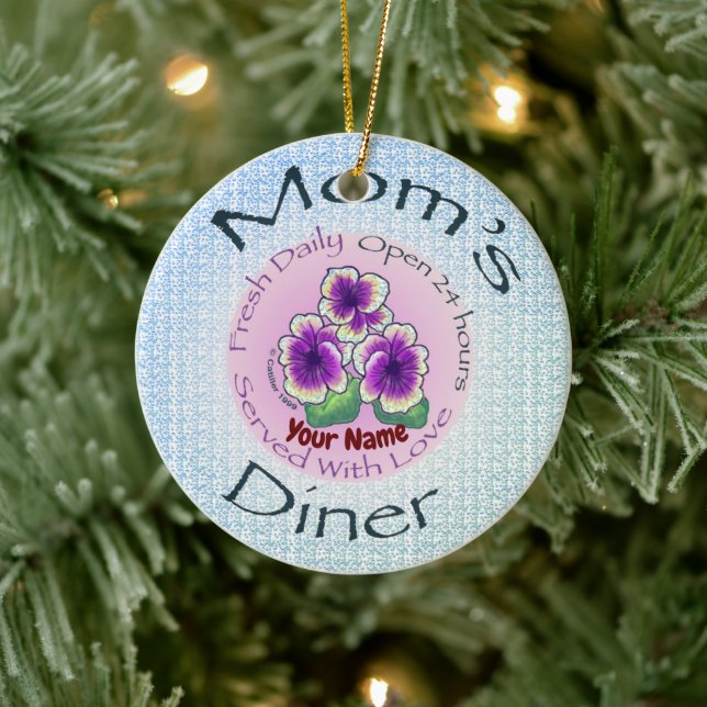 Moms Diner Ceramic Ornament (Tree)