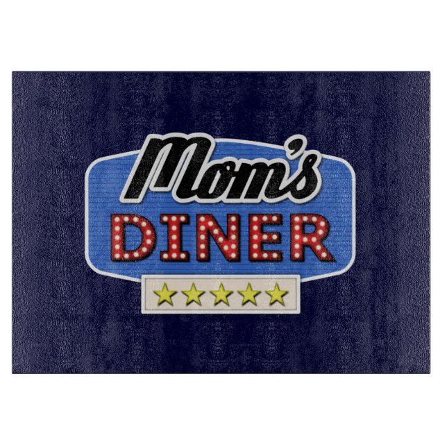Mom's Diner - Fun Mom Life Kitchen Cutting Board (Front)