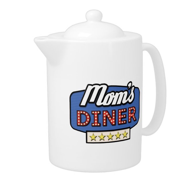 Mom's Diner - Funny Mom Life Teapot (Right)