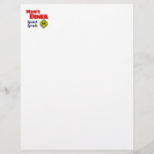 Mom's Diner Good Grub Funny Retro Saying (Front)