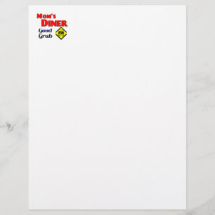 Mom's Diner Good Grub Funny Retro Saying