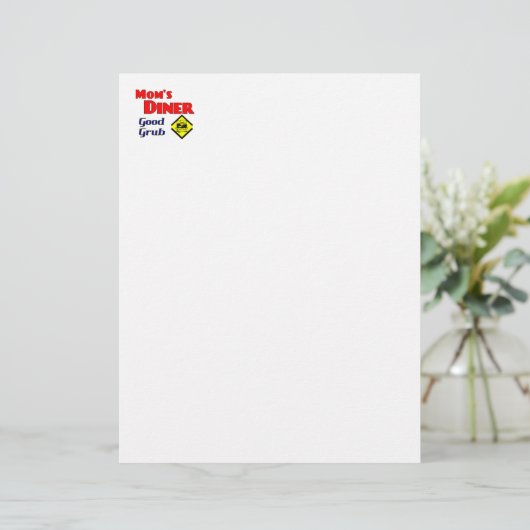 Mom's Diner Good Grub Funny Retro Saying (Standing Front)