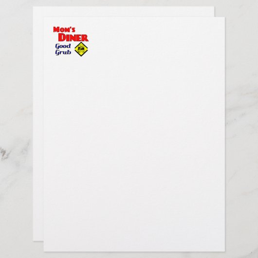 Mom's Diner Good Grub Funny Retro Saying (Front/Back)