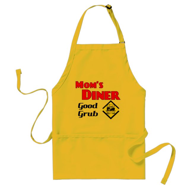 Mom's Diner Good Grub Retro Art Apron (Front)