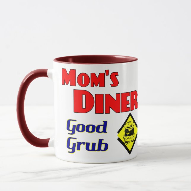 Mom's Diner Good Grub Retro Restaurant Mug (Left)
