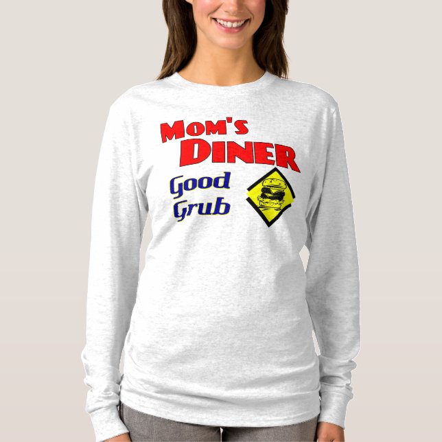 Mom's Diner Good Grub Retro Restaurant T-Shirt (Front)