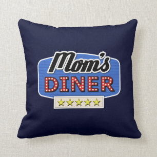 Mom's Diner - iPhone Case for Mom Throw Pillow