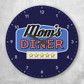 Mom's Diner - Kitchen Wall Clock