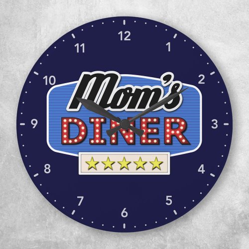 Moms Diner _ Kitchen Wall Clock