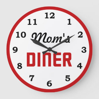 Mom's Diner Large Clock