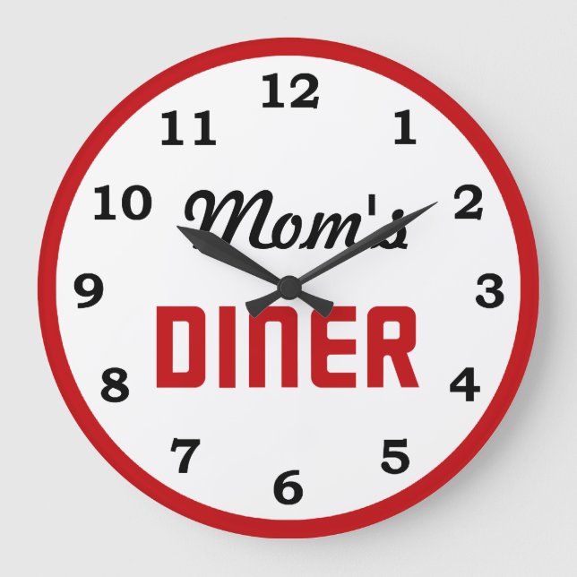 Mom's Diner Large Clock (Front)