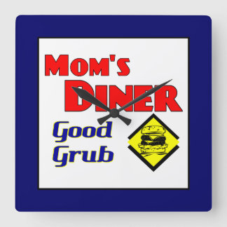 Mom's Diner Retro Kitchen Wall Clock