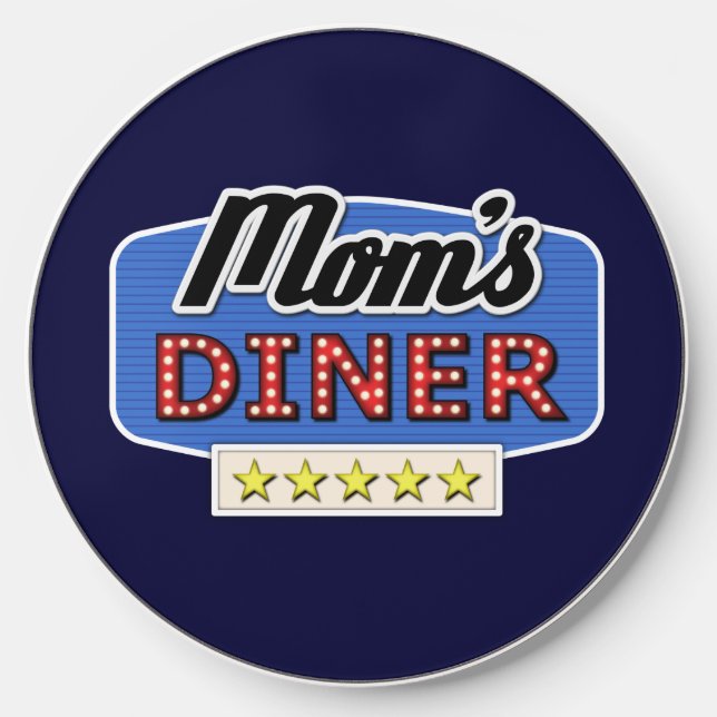Mom's Diner Wireless Charger - Kitchen Tech Gift (Front)