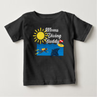 Moms Diving Buddy Design - Baby Fine Jersey T-Shir
