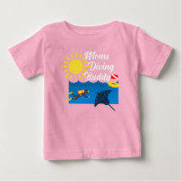 Moms Diving Buddy Design - Baby Fine Jersey T-Shir