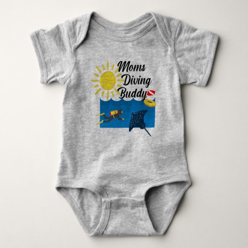 Moms Diving Buddy Design _ Baby Jersey Bodysuit