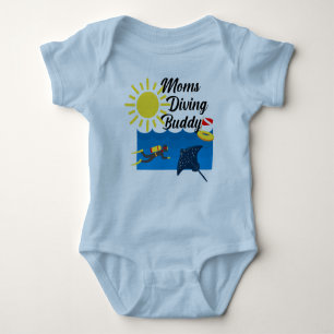 Moms Diving Buddy Design - Baby Jersey Bodysuit
