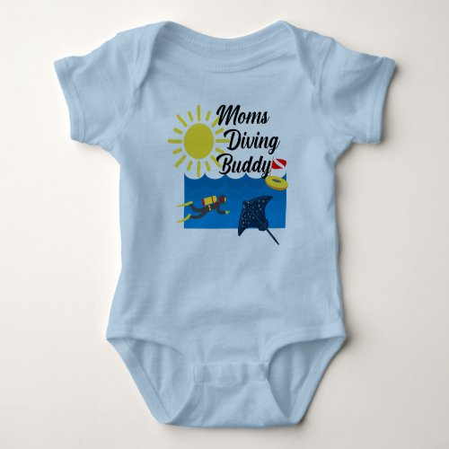 Moms Diving Buddy Design _ Baby Jersey Bodysuit