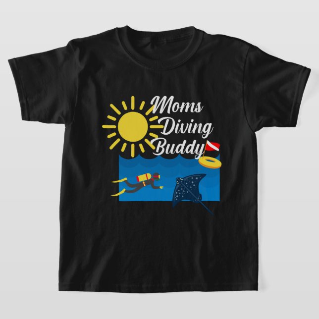 Moms Diving Buddy Design - Kids' Basic T-Shirt (Laydown)