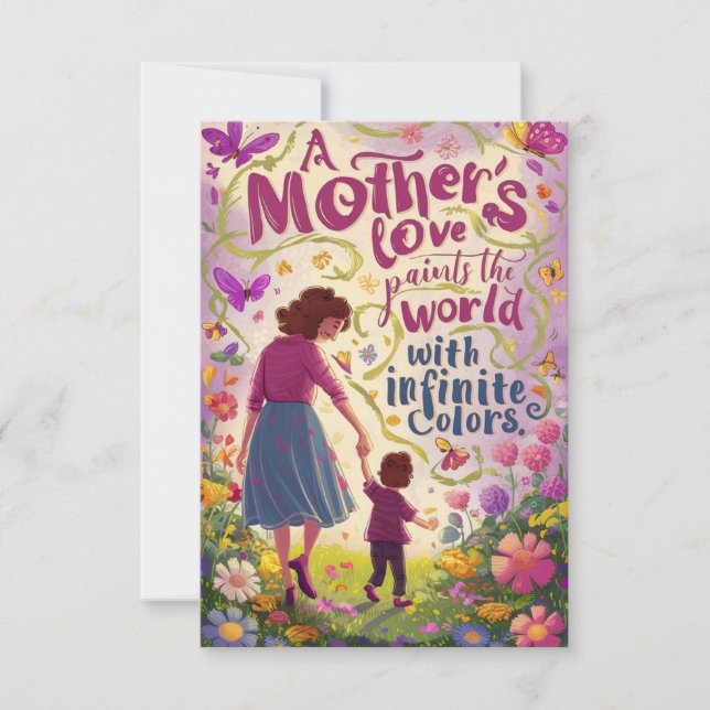 "Mom's Embrace" mothers day greeting cards (Front)