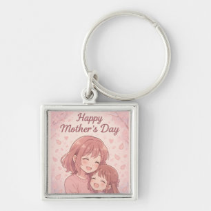 Mom's Favorite Color Mother's Day Card Keychain